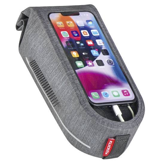 Klickfix Wasserdichte Tasche mit Smartphonefach fürs Oberrohr