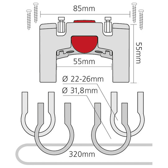 Klickfix für Lenker mit Ø 22–26 mm und Ø 31,8 mm Bis zu 60% Rabatt