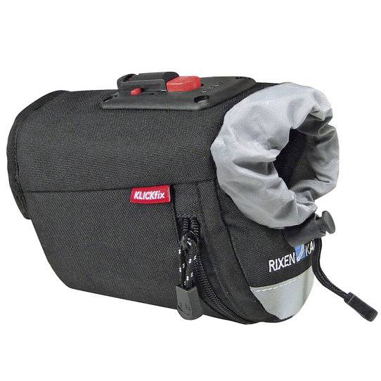 Klickfix Satteltasche mit Flaschenfach und Satteladapter