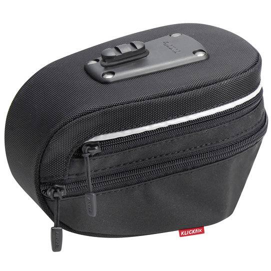 Klickfix Satteltasche mit Sattel Adapter, erweiterbares Volumen