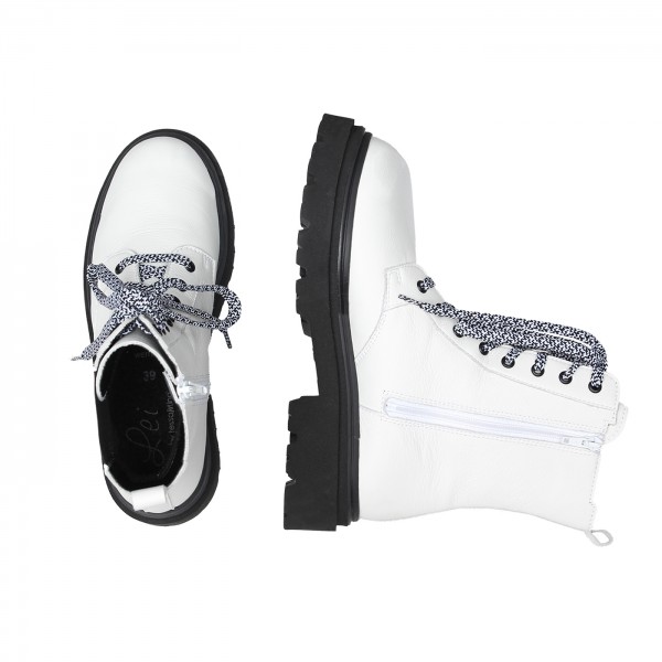 Lei By Tessamino Damenstiefel Frizzi weiss/schwarz Rabatt