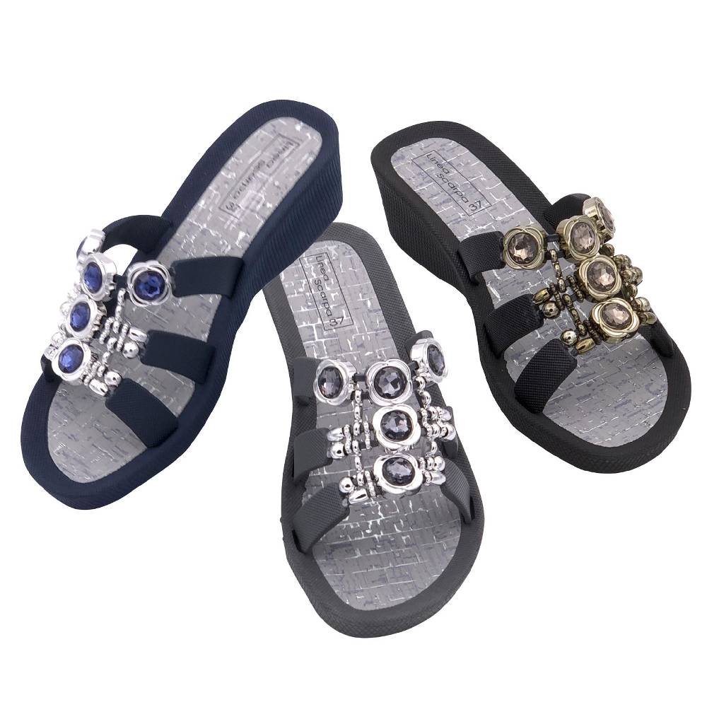 ﻿Beachandstreet Badeschuhe Damen • Korfu • mit Keilabsatz und gutem Halt