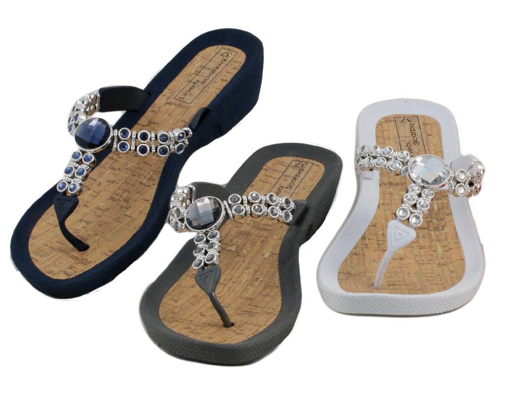 Beachandstreet Badeschuhe Damen • Soria • Zehentrenner mit kleinem Keilabsatz Große Rabatte