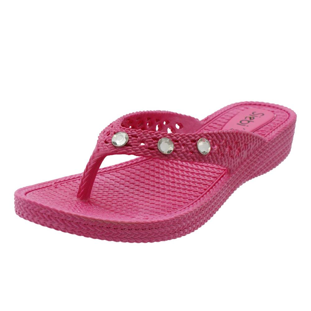 Beachandstreet Siebi's Poolschuhe Frauen - Rab - in Flechtoptik und knalligem Pink - fällt klein aus Riesige Ersparnisse