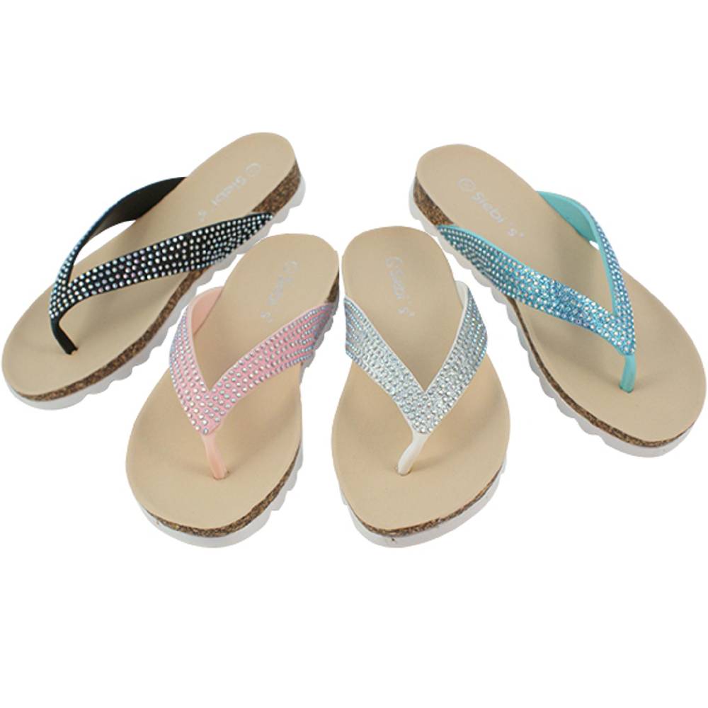 Beachandstreet Badeschuhe Damen • Tropea • Zehentrenner im eleganten Look Wochenangebot