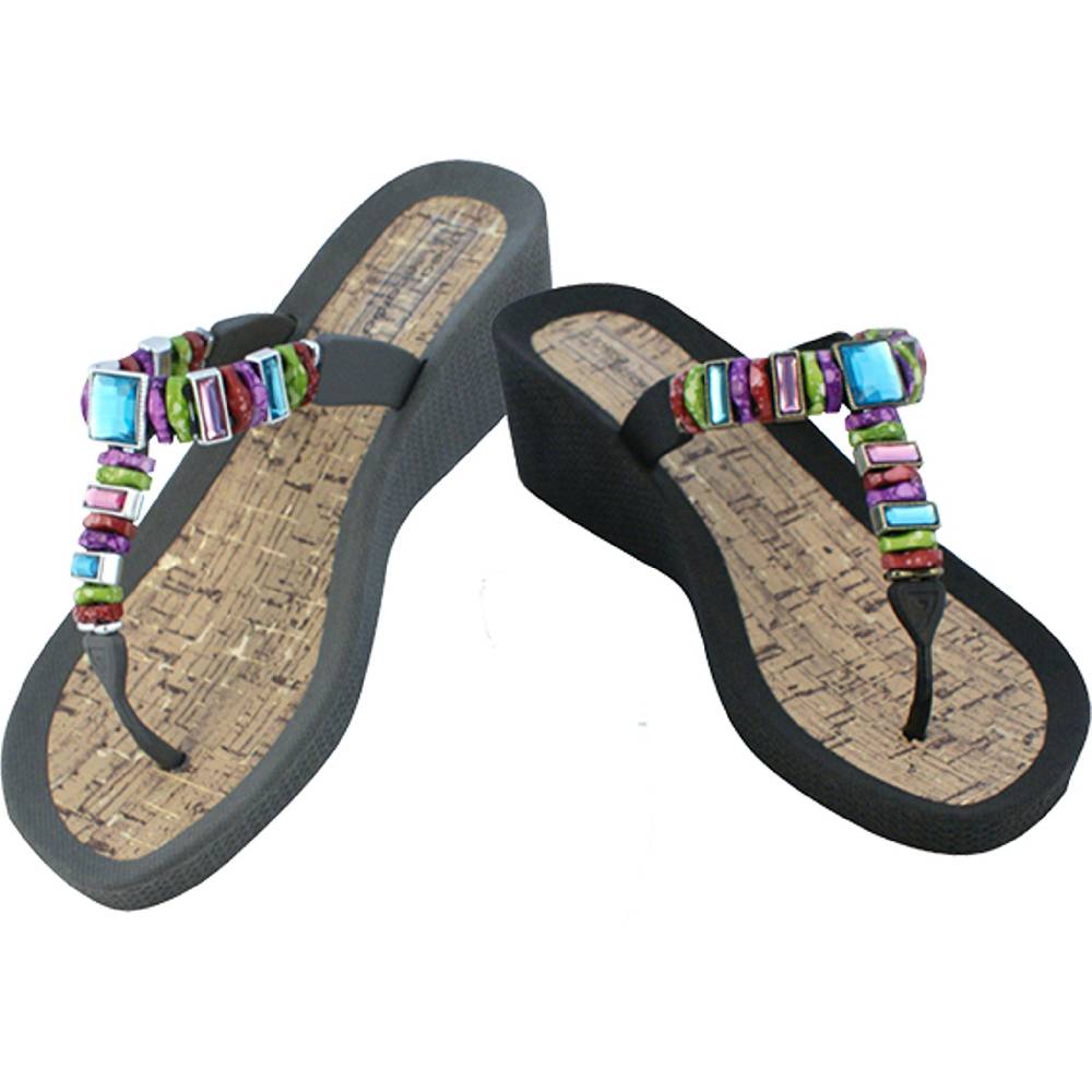 Beachandstreet Poolschuhe Malibu Zehengreifer mit Keilabsatz Kostenlose Rückgabe