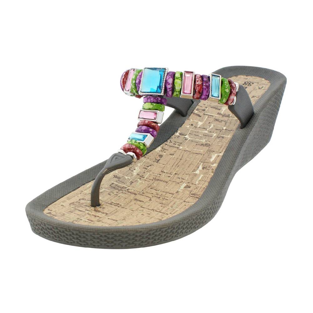 Beachandstreet Poolschuhe Malibu Zehengreifer mit Keilabsatz Kostenlose Rückgabe