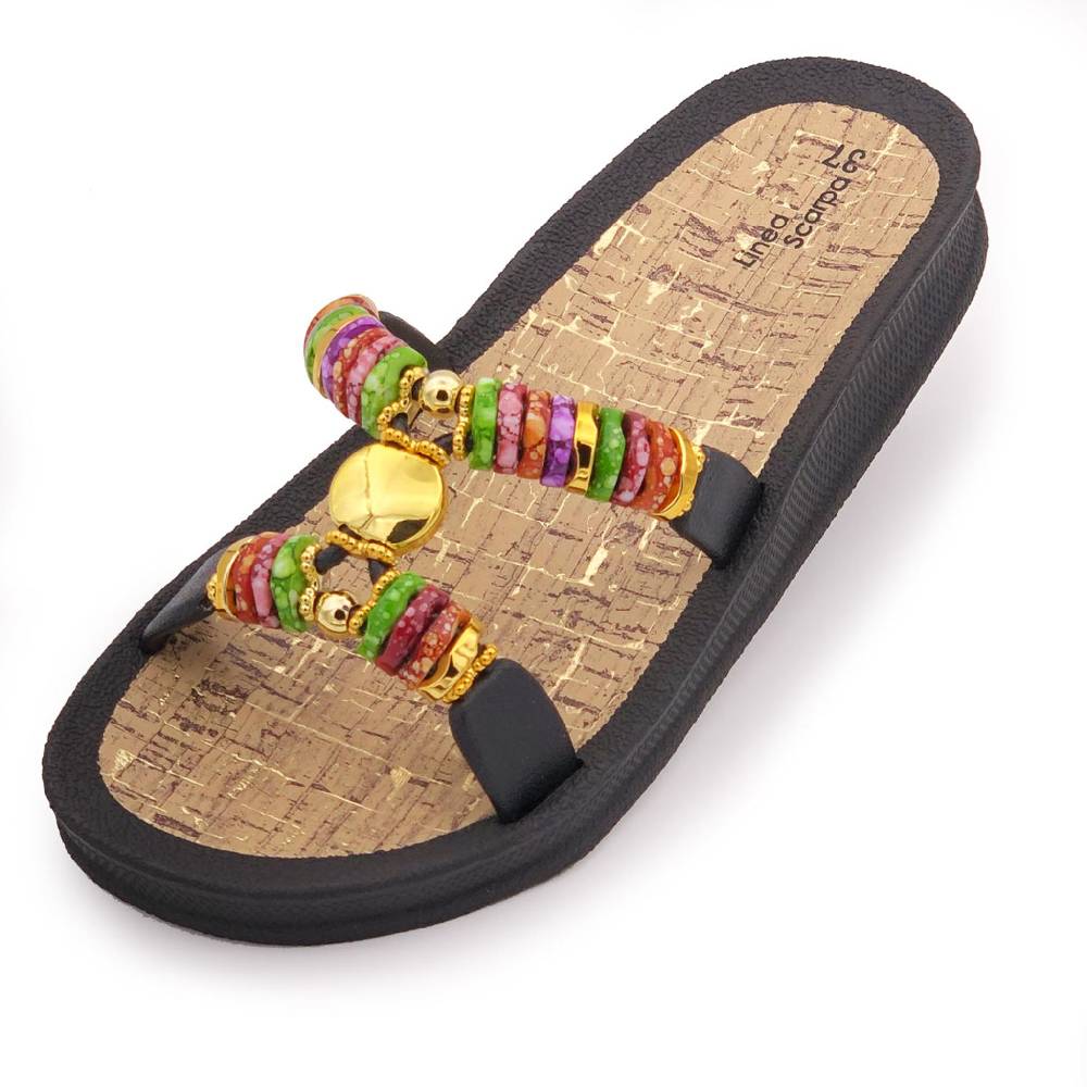 Beachandstreet Badeschuhe Damen • Rhodos • Badepantolette für Frauen mit H-Oberteil Zeitbegrenzte Promotion