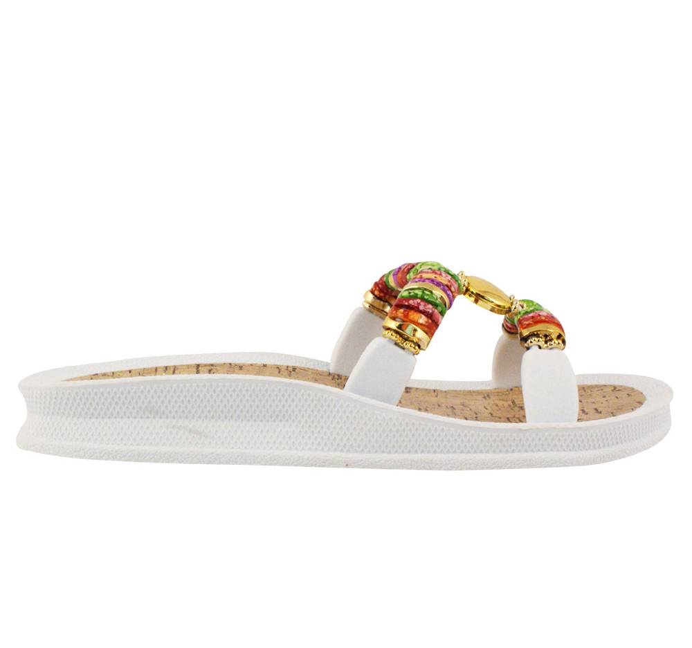Beachandstreet Badeschuhe Damen • Rhodos • Badepantolette für Frauen mit H-Oberteil Zeitbegrenzte Promotion