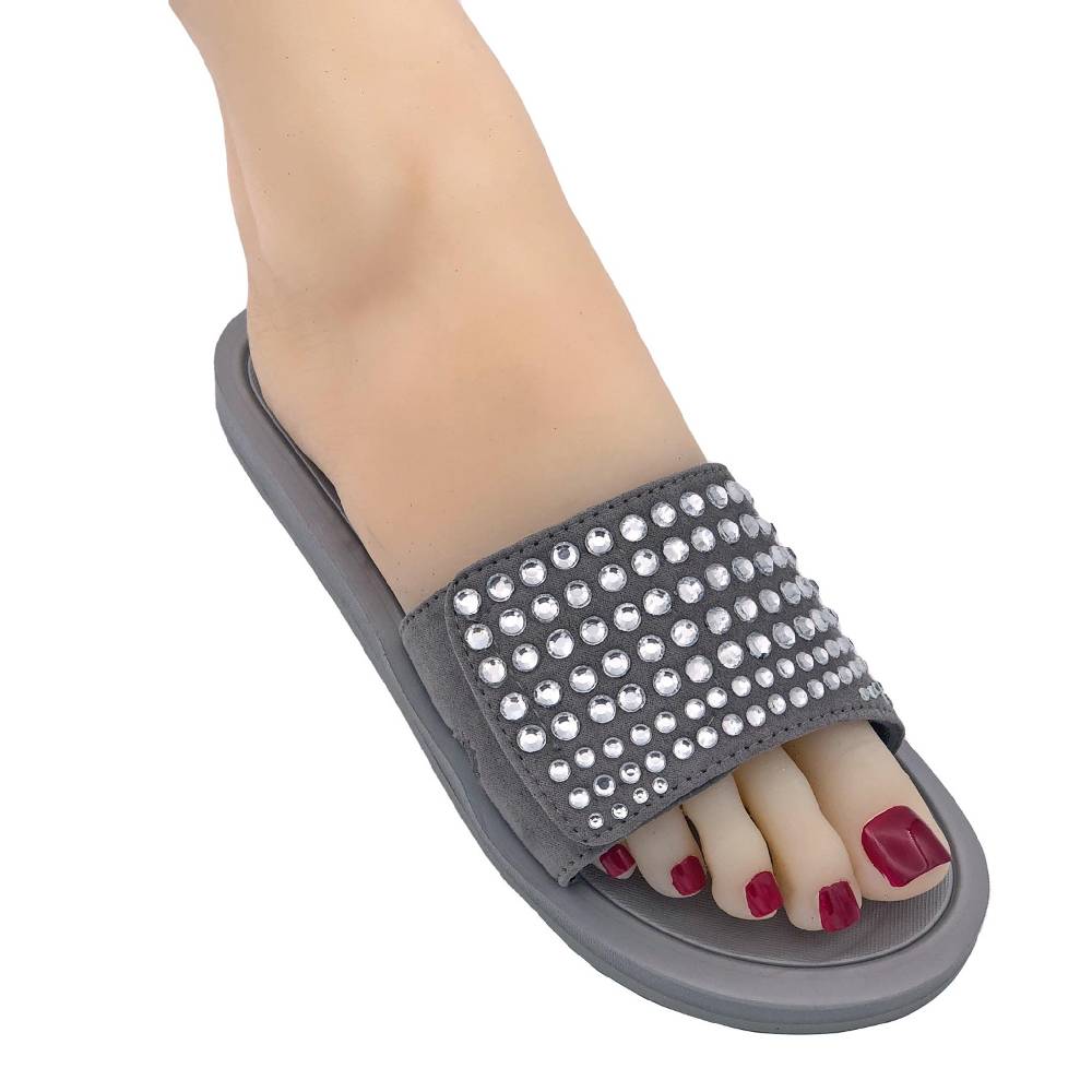 Beachandstreet Badeschuhe Rügen für Pool Wellness Spa mit Strass und Klettverschluss Sonderangebot der Fabrik