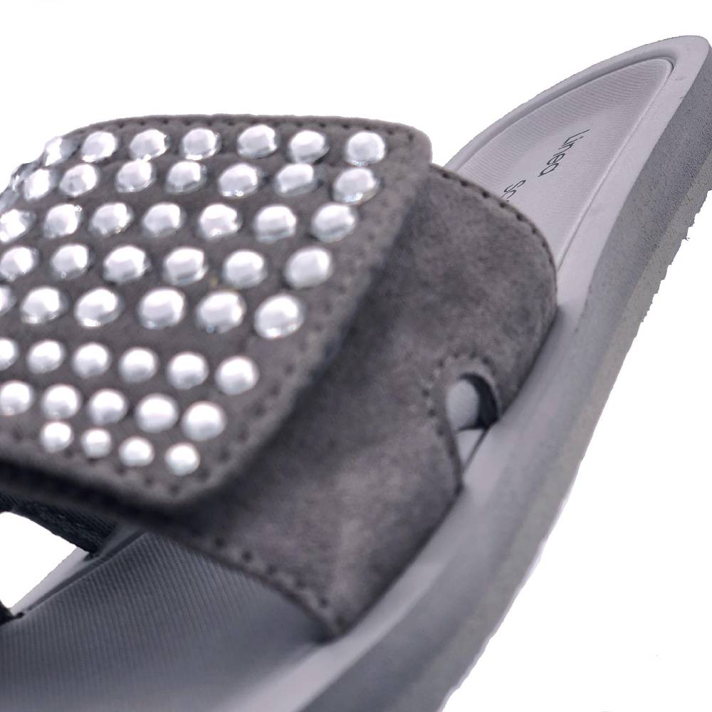 Beachandstreet Badeschuhe Rügen für Pool Wellness Spa mit Strass und Klettverschluss Sonderangebot der Fabrik