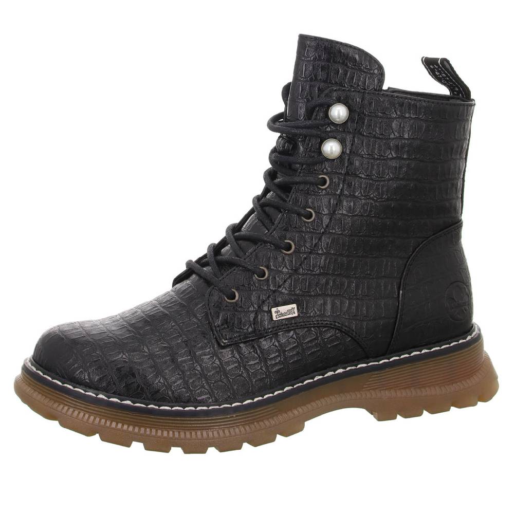 Rieker Schnürstiefelette Warmfutter bis 35mm Absatz (casual) Discount Store für neue Produkte