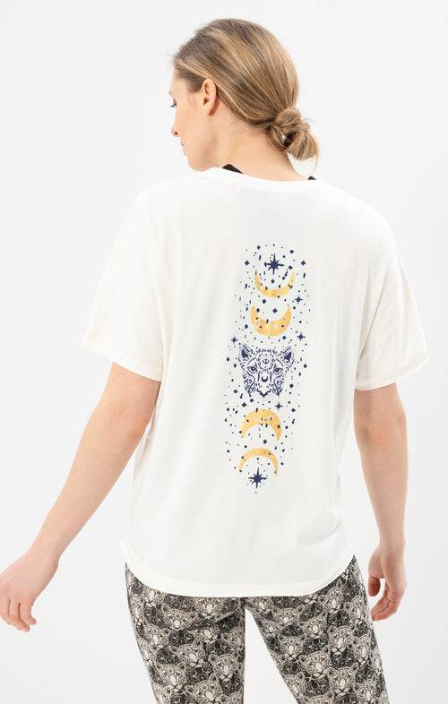 Ognx Yoga Boxy T-Shirt Moonlight Bio Baumwolle Tencel™ Sora - weiß Neuheiten