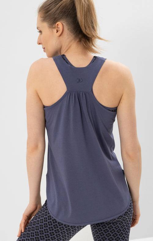 Ognx Yoga Basic Loose Tank Bio Baumwolle Tencel™ Tali - blau Saisonale Angebote