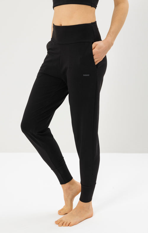 Ognx Yoga Basic Lounge Pants Bio Baumwolle Heli - schwarz Tägliche Deals