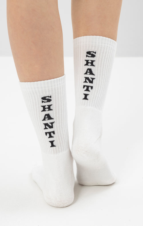 Ognx Yoga Sportsocken Shanti Shanti Bio Baumwolle Ava - weiß