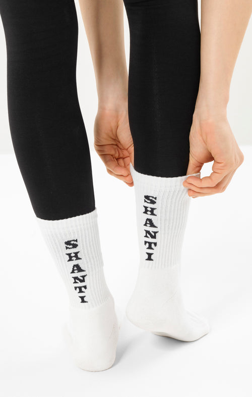 Ognx Yoga Sportsocken Shanti Shanti Bio Baumwolle Ava - weiß Sonderangebote