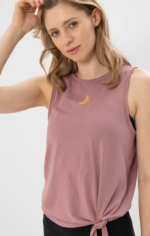Ognx Yoga Knoten Tank Moon Bio Baumwolle Tencel™ Tari - rosa