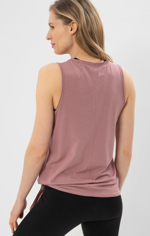 Ognx Yoga Knoten Tank Moon Bio Baumwolle Tencel™ Tari - rosa VIP-Rabatte