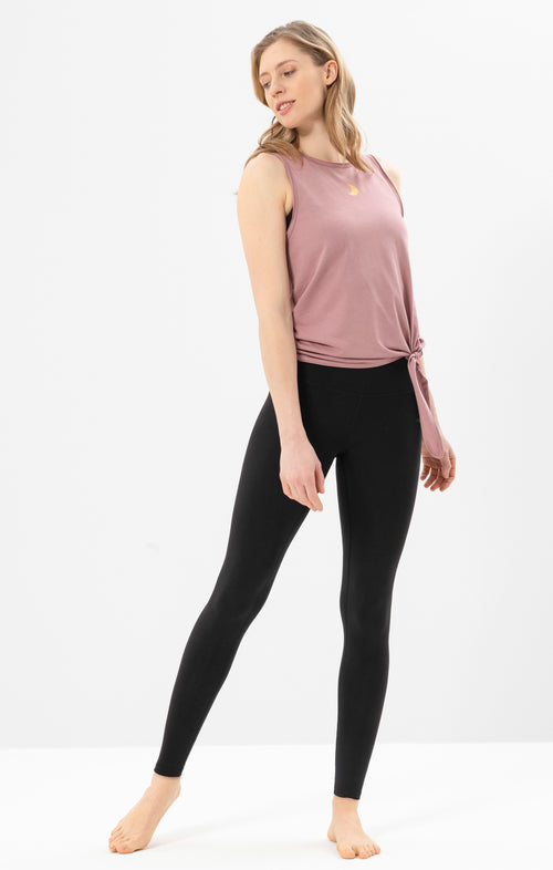 Ognx Yoga Basic Leggings Tencel™ Bio Baumwolle Luna - schwarz Tiefpreis