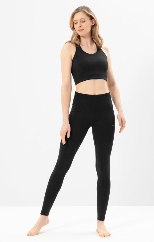 Ognx Yoga Basic Leggings Tencel™ Bio Baumwolle Luna - schwarz Tiefpreis