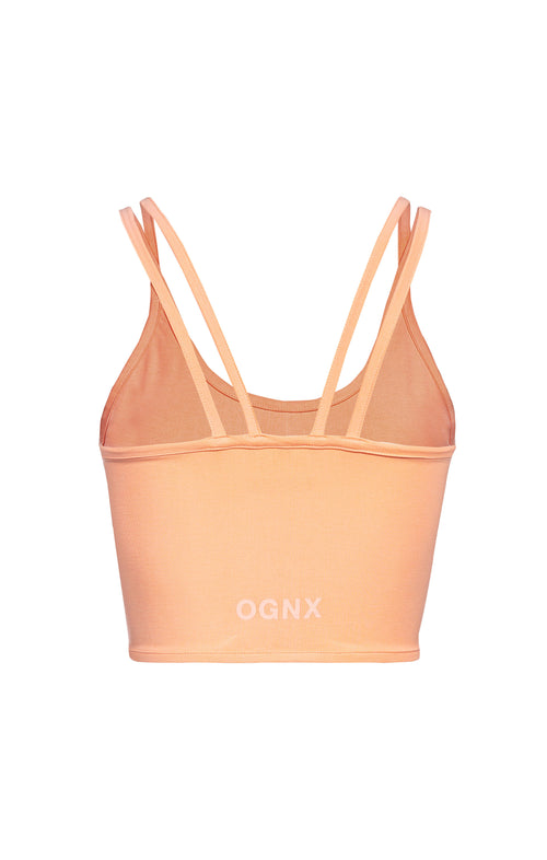 Ognx Yoga Basic BH Top Tencel™ Bio Baumwolle Cloe - orange Neueste Stile