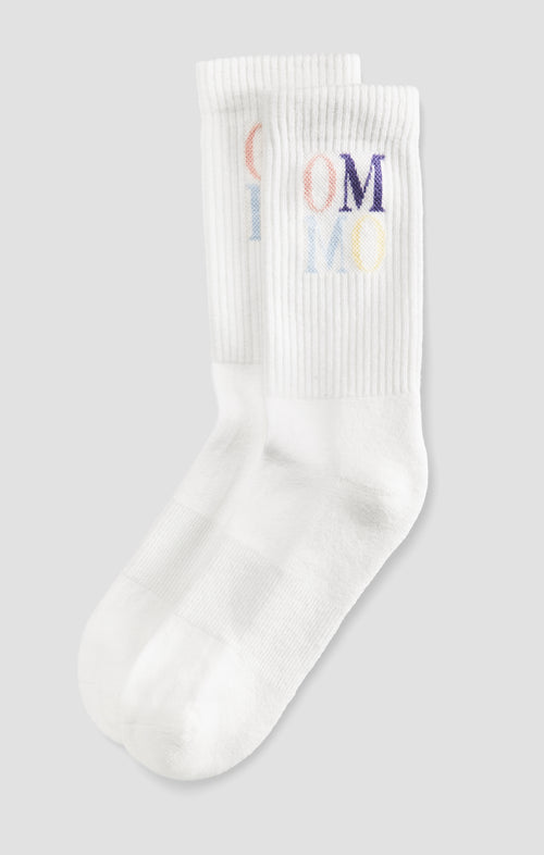 Ognx Yoga Sportsocken OM OM Bio Baumwolle Ava - weiß Letzte 2 Tage