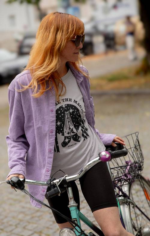 Ognx Yoga Boxy T-Shirt You Are The Magic by Nuri Rodríguez Bio Baumwolle Tencel™ Sora - lila Zeitbegrenzte Promotion