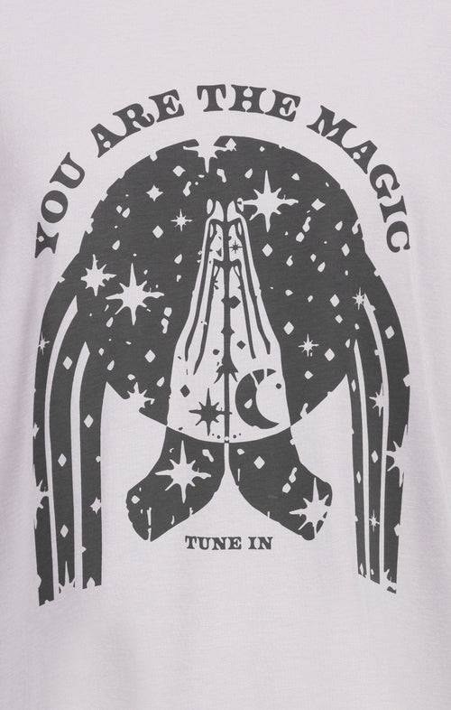 Ognx Yoga Boxy T-Shirt You Are The Magic by Nuri Rodríguez Bio Baumwolle Tencel™ Sora - lila Zeitbegrenzte Promotion