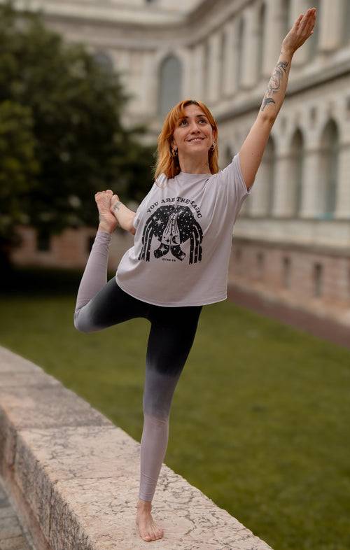 Ognx Yoga Soft Leggings Ombré Bio Baumwolle Luna - grau Bis zu 50% Rabatt