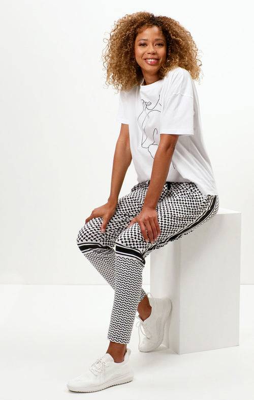 Ognx Harem Pants Keffiah Bio Baumwolle - weiss zollfrei