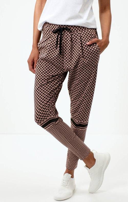 Ognx Harem Pants Keffiah Bio Baumwolle - rosa