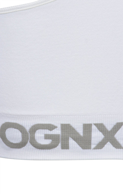 Ognx Sport Bra Crossback - Mittlerer Halt - weiss 2025