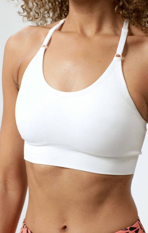 Ognx Sport Bra Crossback - Mittlerer Halt - weiss 2025