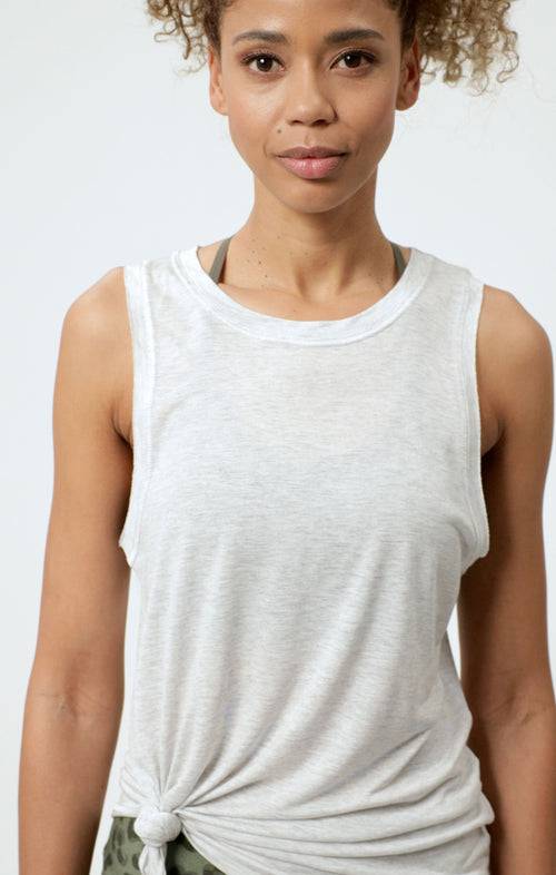Ognx Basic Athletic Tank Rainbow Tencel™ - hellgrau melange