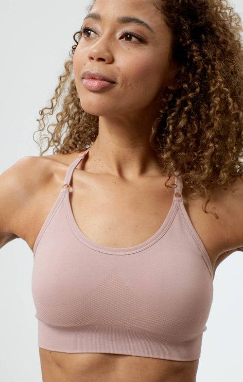 Ognx Sport Bra Crossback - Mittlerer Halt - rosa