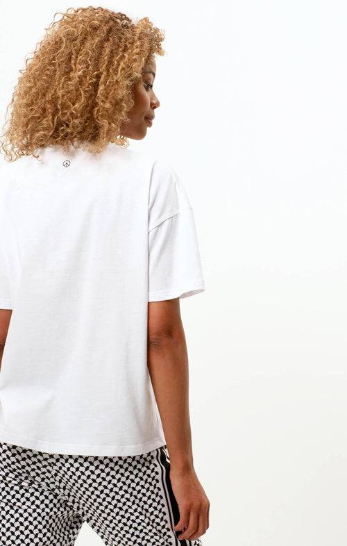 Ognx Soft Boxy T-Shirt One Line Bio Baumwolle - weiß Begrenztes Angebot