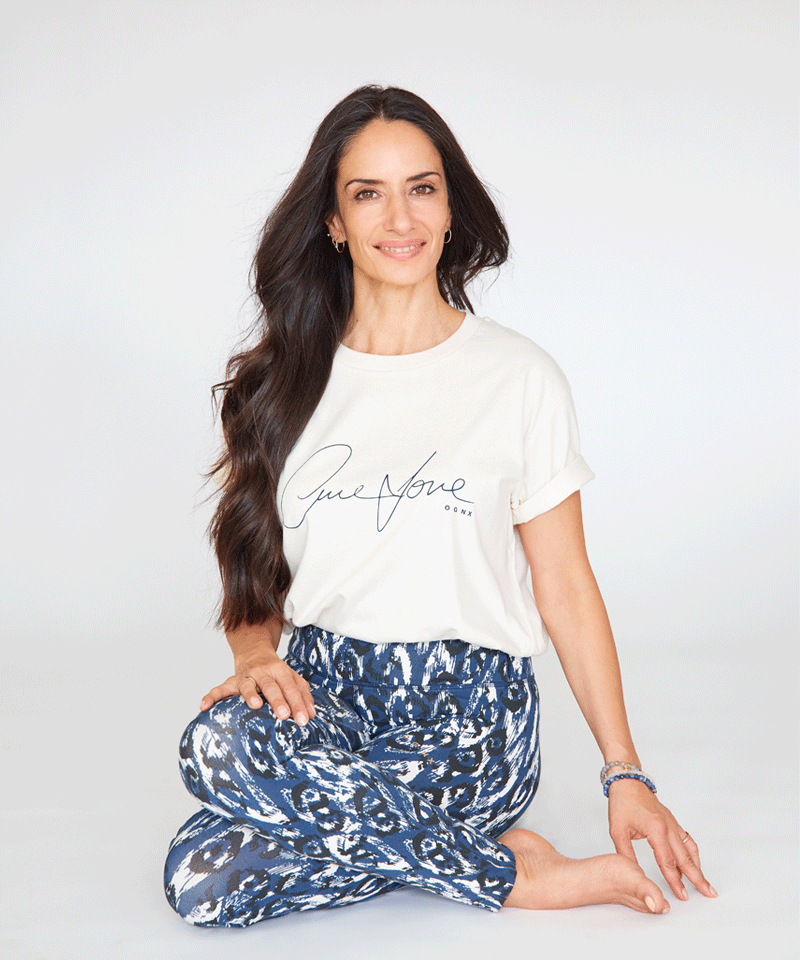 Ognx Leggings Ikat Bio Baumwolle - blau Online Shopping