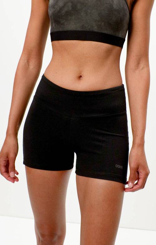 Ognx Hot Yoga Shorts Bio Baumwolle - schwarz