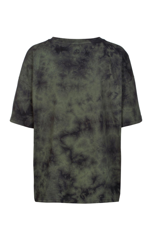 Ognx Boxy T-Shirt Batik Bio Baumwolle - grün Lagerräumung