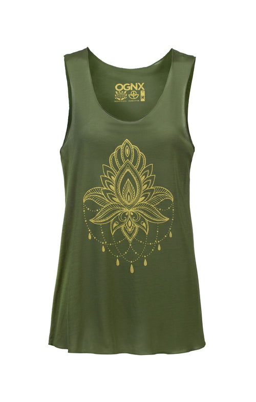 Ognx Loose Tank Lotus Tencel™ - grün Heißer Verkauf
