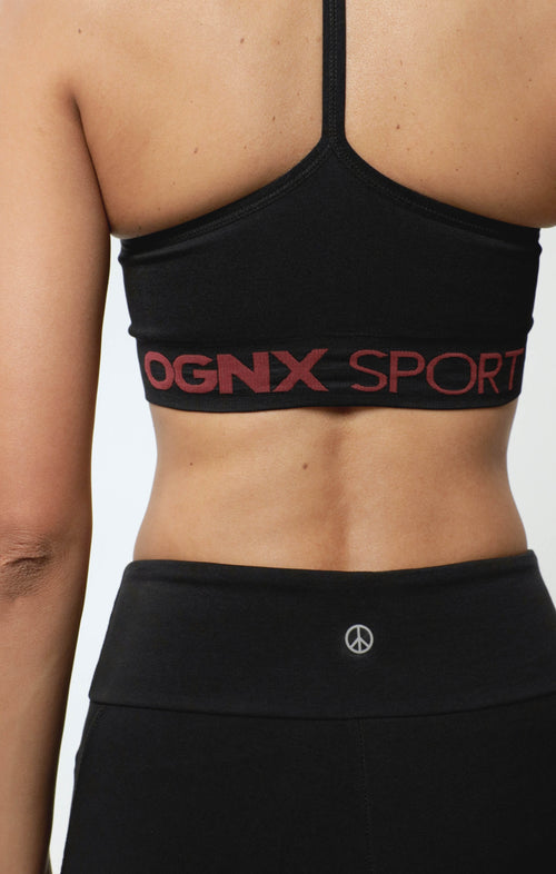 Ognx Sport Bra Crossback - Mittlerer Support - schwarz Neueste Mode