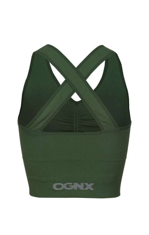 Ognx Yoga BH Cropped - Mittlerer Halt - Polyester ♻️ - grün Neuheiten