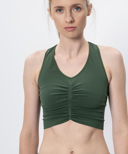 Ognx Yoga BH Cropped - Mittlerer Halt - Polyester ♻️ - grün Neuheiten