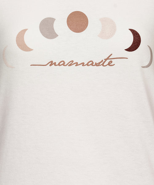 Ognx T-Shirt Namaste Moon Bio Baumwolle - weiss Saisonale Angebote