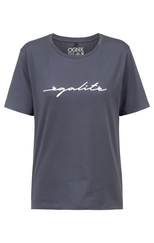 Ognx Loose T-Shirt Egalite Bio Baumwolle - grau Kauf eins, bekomm eins gratis