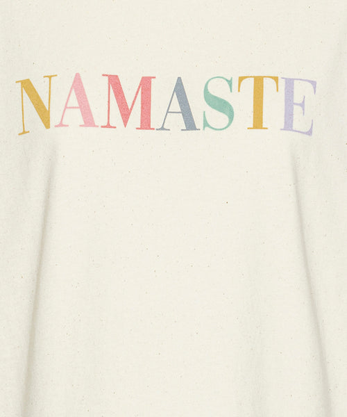 Ognx Loose T-Shirt Namaste Bio Baumwolle - weiss Super Sparpreis