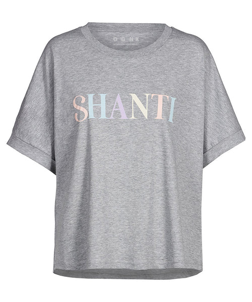 Ognx Boxy T-Shirt Shanti Bio Baumwolle - grau melange