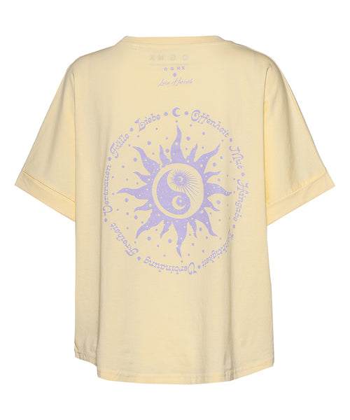 Ognx Boxy T-Shirt Daily Reminders by Luisa Harisch - gelb Begrenzte Freigabe