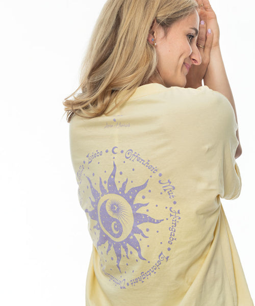Ognx Boxy T-Shirt Daily Reminders by Luisa Harisch - gelb Begrenzte Freigabe